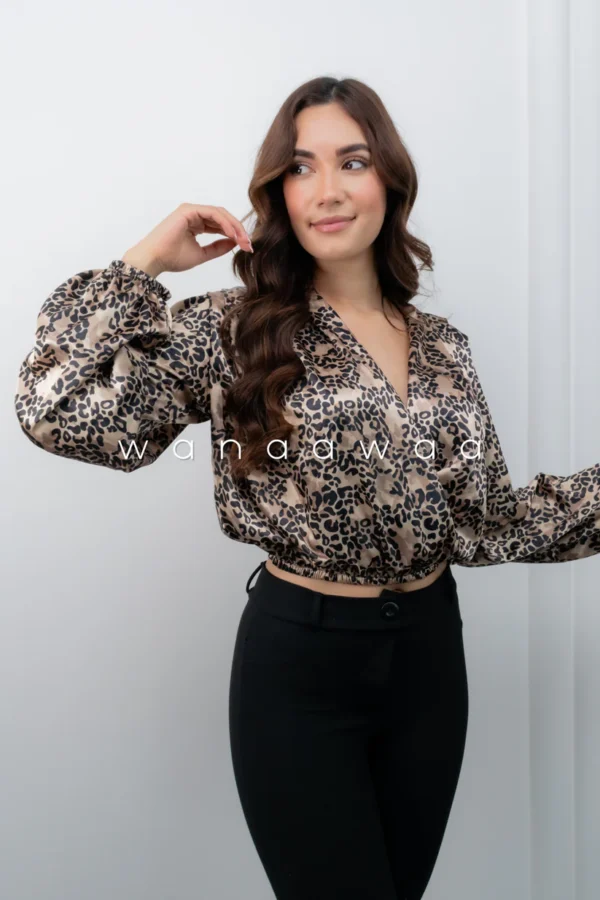 Blusa Corta Animal Print