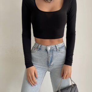 Blusa Cortas Manga Larga